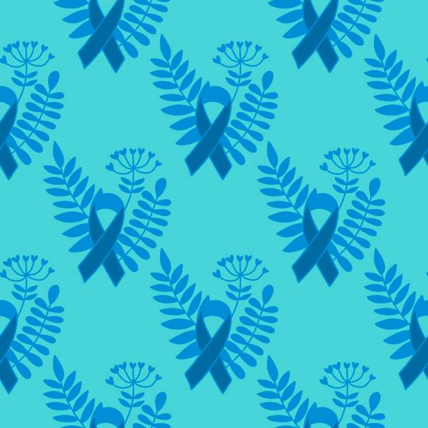istock Breast cancer month seamless pink ribbon day mammogram pattern for wrapping paper and medical accessories and medicine 2204046445