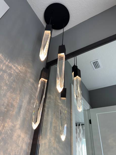 istock New chandelier black and white 2204049281
