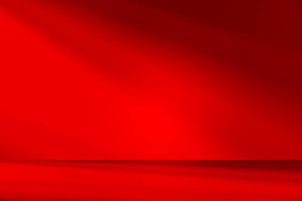 istock Wall interior background, studio and backdrops show products.with shadow from window color red . background for text insertion and presentation product 2204054965