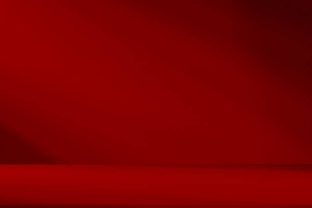 istock Wall interior background, studio and backdrops show products.with shadow from window color red . background for text insertion and presentation product 2204054978