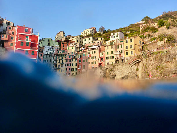 Riomaggiore, Liguria, ItalyA picturesque town in the famous Cinque Terre, a region that consists of 5 small villages clinging to the hills that tumble down to the sea.