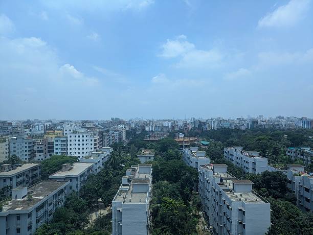 istock Dhaka skyline from a bird's eye view 2204060951