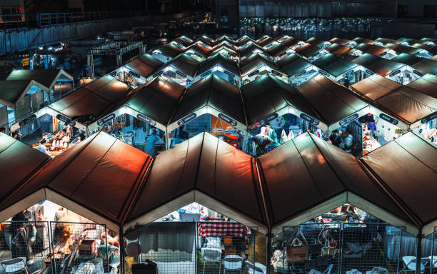istock High Angle View of Night Market / Beijing, China 2204062864