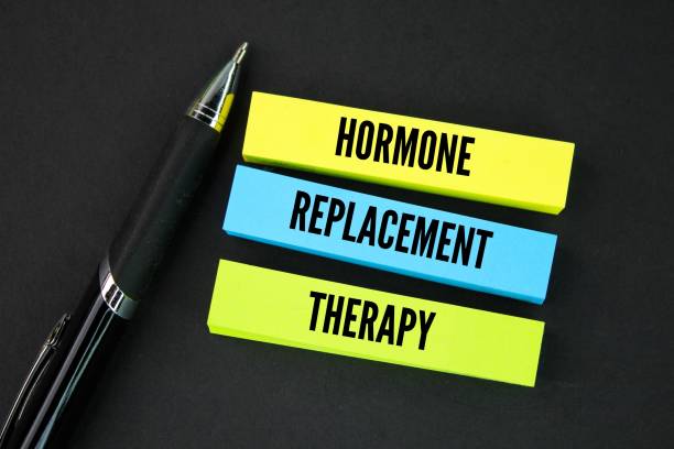 istock colored pen and paper with the word hormone replacement therapy. 2204063964