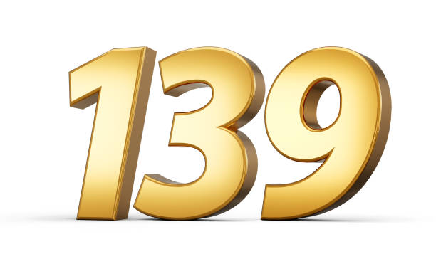 istock 3d number 139 one hundred thirty nine Gold text isolated on white background with reflection 3d illustration 2204064936