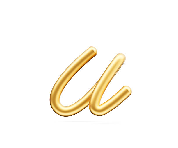 istock 3d Golden Shiny Small Letter u Alphabet u Rounded Inflatable Font White Background 3d Illustration 2204065892