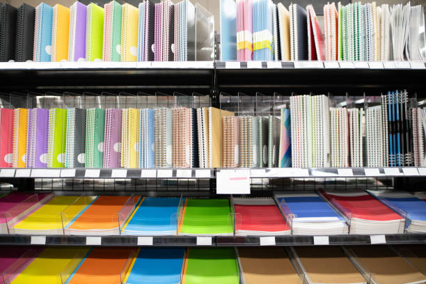 istock Many notebooks displayed in a stationery store 2204067178