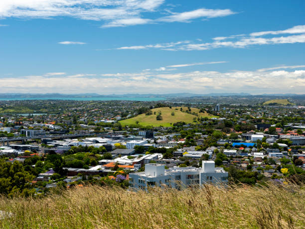 istock Auckland’s city centre and Mount Eden during summer 2204070333