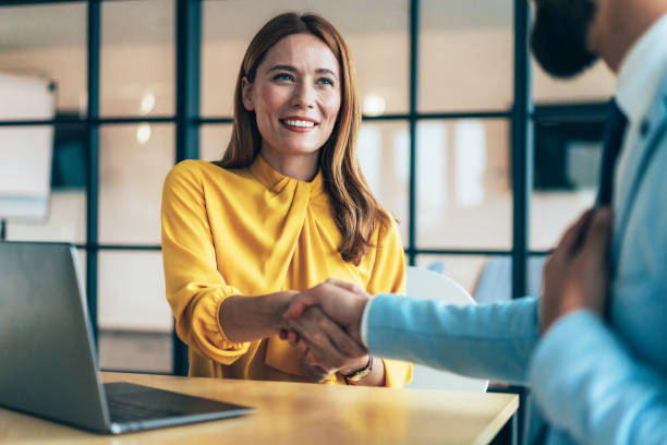 istock Handshake for the new agreement 2204072757