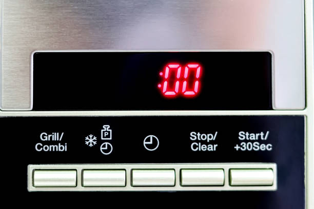 istock Close-up of the digital panel of a microwave oven 2204092829