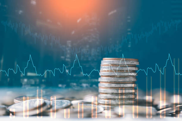 istock Finance chart showed a significant increase in stock market profits, driven by higher interest rates and steady growth in money investments. finance, growth, increase, interest, money, profit, stock. 2204100708