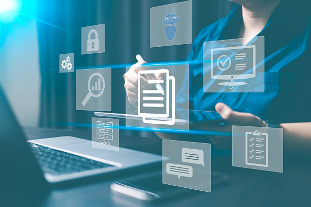 istock ERP, Electronic document management system concept, search and business manage files online document database, efficient archive and company information datum. Technology digital asset management. 2204100720