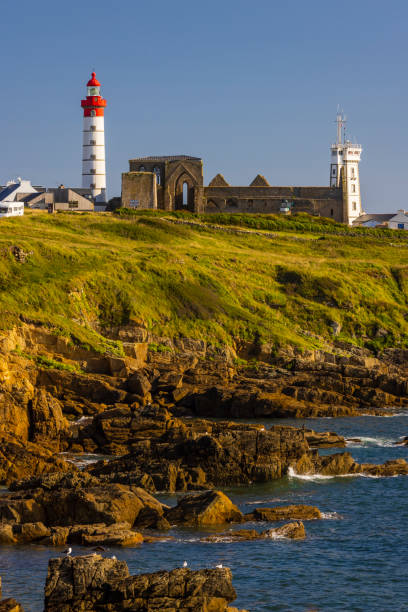 istock Saint-Mathieu Lighthouse, Pointe Saint-Mathieu in Plougonvelin, Finistere, France 2204101997
