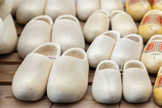 istock still life of typical wooden Dutch clogs 2204102318