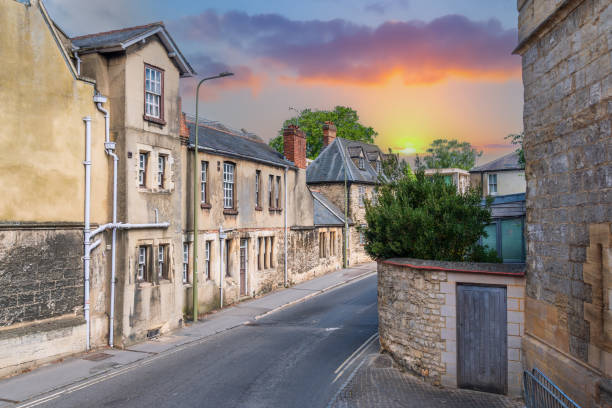 Street view of Traditional British Architecture