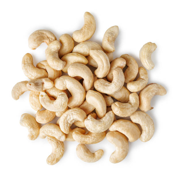 istock Pile of cashew nuts isolated on white background 2204112052