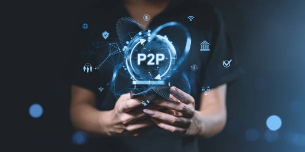 istock P2P payment technology hologram over smartphone in hands. 2204113498