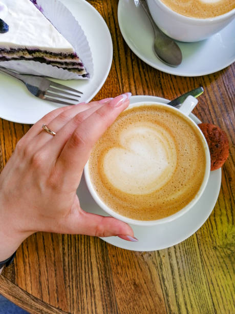 istock A cup of aromatic coffee with a delicate and delicious dessert 2204114053
