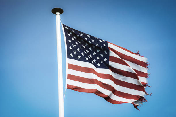 American flag stock photo