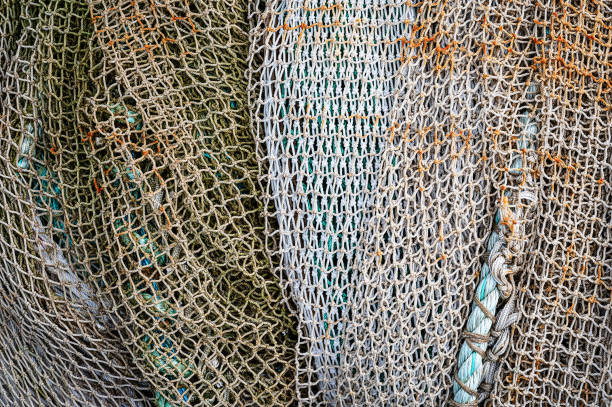 Fishing nets stock photo