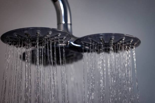 istock Midnight Serenity – Dual Shower in a Tranquil Spa Setting 2204120079