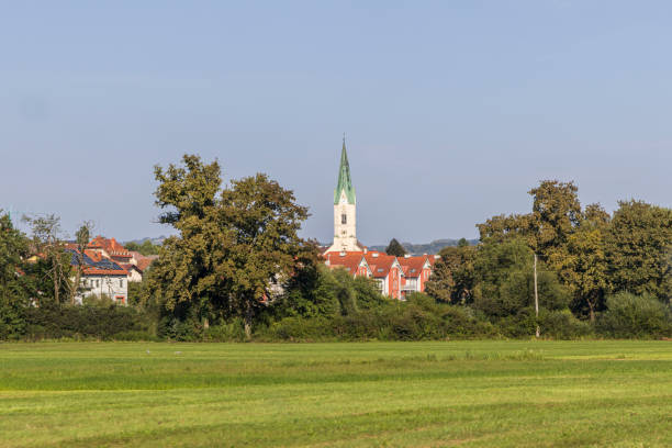 istock Typical Slovenian white church with copper roofing 2204123854