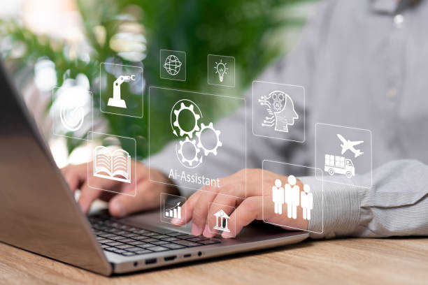istock AI, Artificial intelligence, Assistance for business concepts, Businessman use software for process automation technology to automate business, Work management, Banking, Industry, Transport, Leanning 2204132027