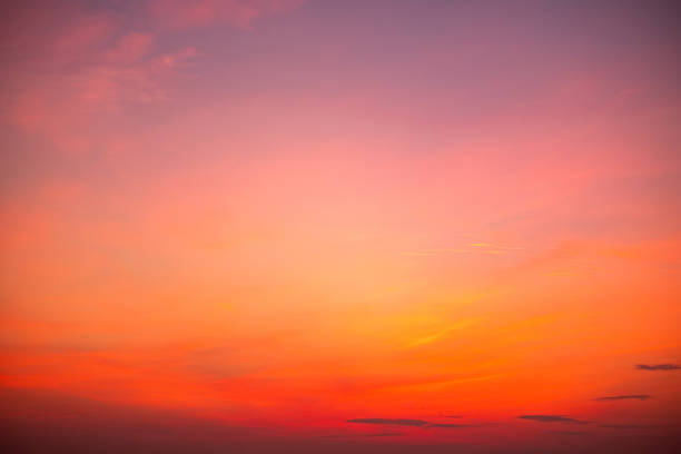 Sky,sunset, beautiful , luxury soft gradient orange gold clouds and sunlight on the blue sky perfect for the background, Sunrise on morning or everning in winter warm time ,Twilight summer,silhouette