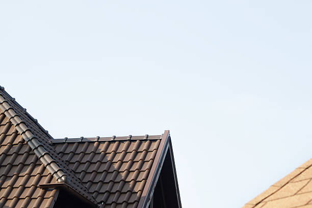 istock Roof and blue sky 2204144626