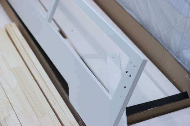istock A set of elements for assembling an ottoman. Spread out on the floor. Close-up. 2204154045