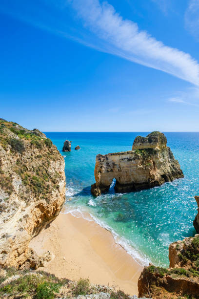 istock Rocky coastline in the Algarve (Portugal) 2204154114