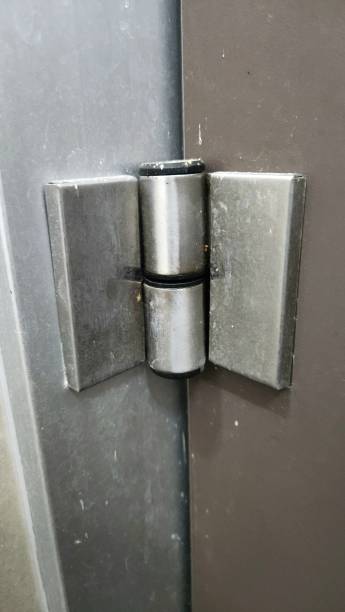 istock Hinge mounted on door stock photo 2204156176