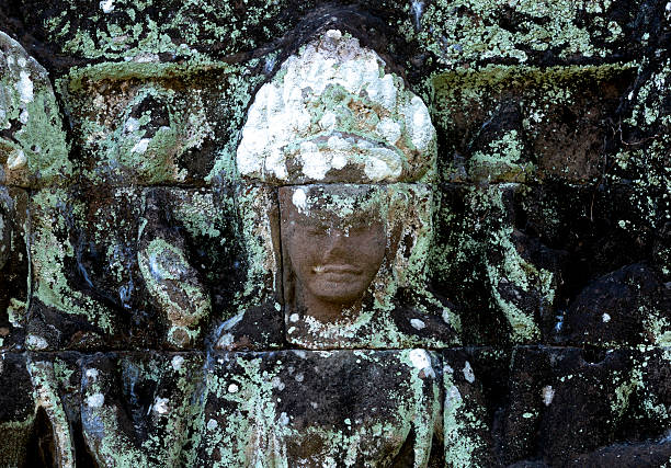 istock moldy lady smiles on the big wall 2204166571