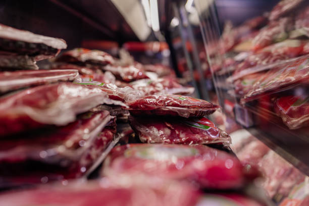 istock Different kinds of meat at the mall. 2204170816