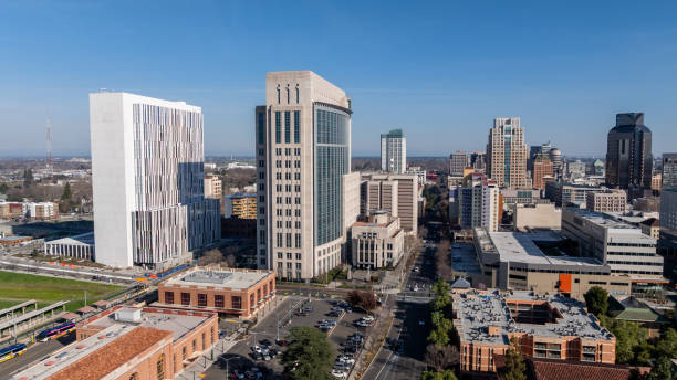January 27, 2019 Oakland / CA / USA - Busy street in downtown Oakland, east San Francisco bay area