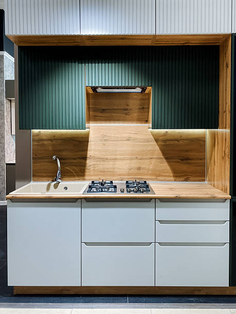 istock This modern kitchen design features elegant wooden accents combined with a highly functional layout, creating a perfect blend of aesthetics and practicality for everyday use 2204183684