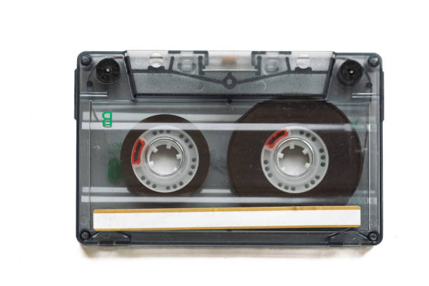 istock Vintage audio cassette tape isolated on white background 2204187146