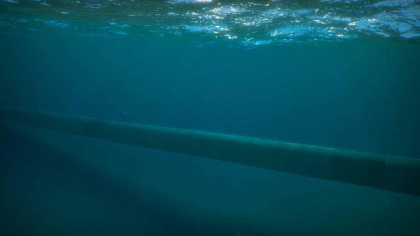 Subsea gas pipeline on sea bed