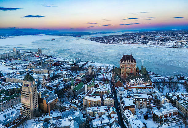 istock Quebec City at dusk in winter 2204188297