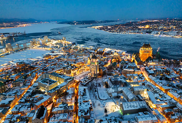istock Quebec City at dusk in winter 2204188479