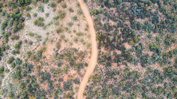 istock A path through the Australian outback, seen from above 2204197804