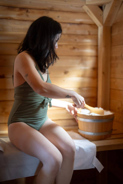istock Women's Sauna Self Care 2204205412