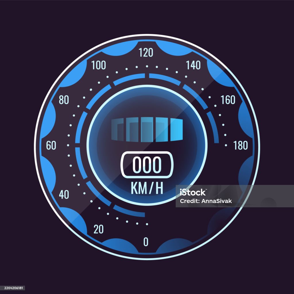 Zero Speedometer Speedometer Zero Speed Indication Dashboard Stock Illustration ...