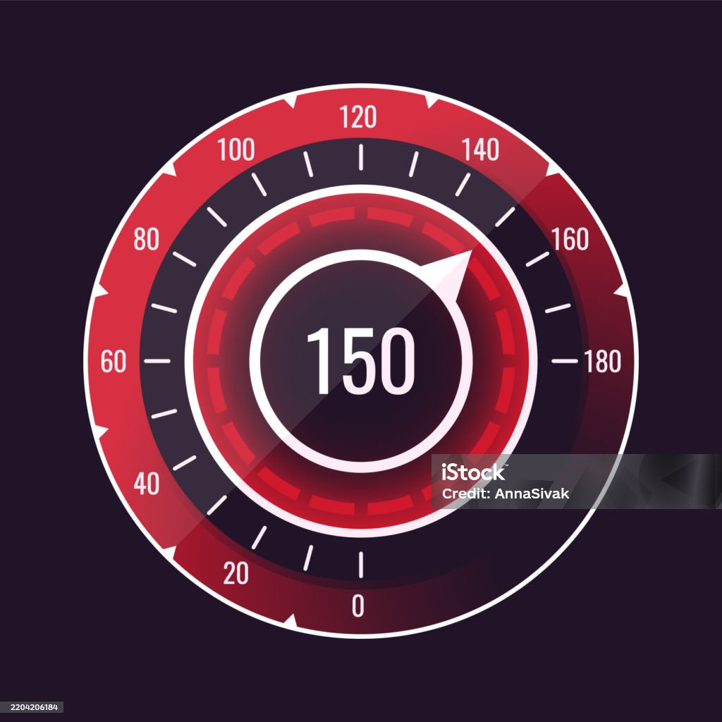 Realistic Car Speedometer Interface Panel Stock Illustration - Download ...