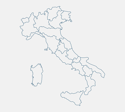 Editable Italy Map.pdf Outline Italy Map Isolated On White Background Italy Map Italy Map ...