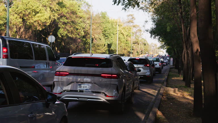 Afternoon rush hour in Mexico City