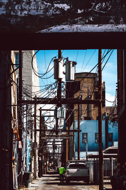 Galveston downtown alley. Texas, USA