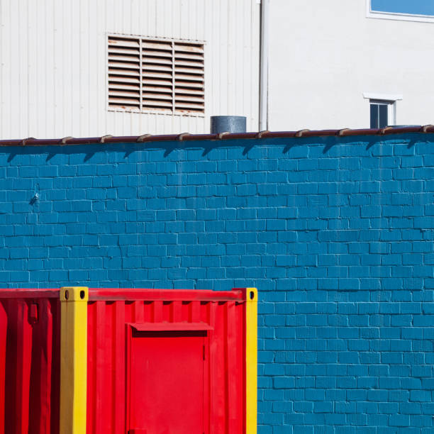 Colorful Galveston downtown alley textures. Texas, USA