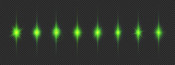 istock Set of green light effects of lens flares 2204228114