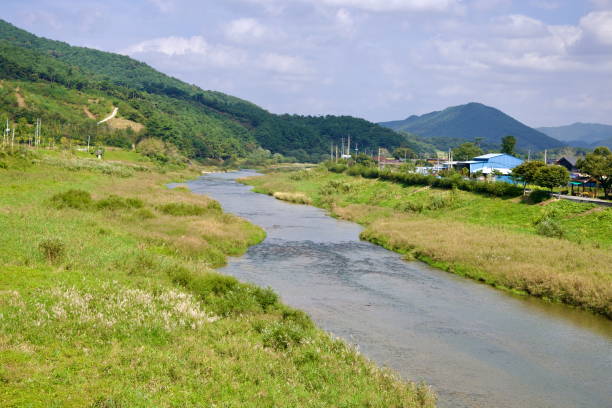 istock Seomjin River Flowing Through the Countryside 2204231022